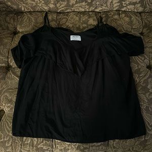 Old Navy Black ruffle tank top